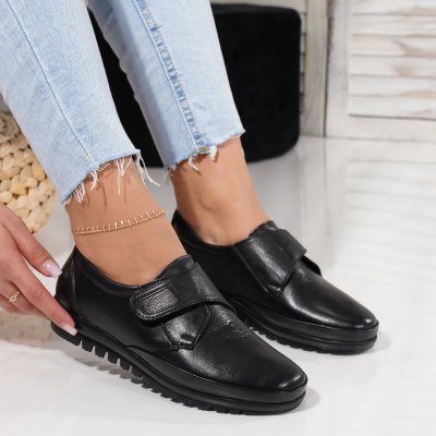 Pantofi Piele Naturala Lebas Black