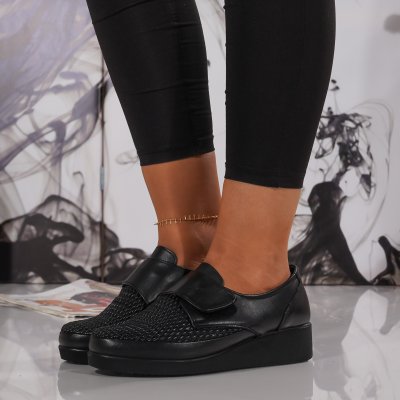 Pantofi Piele Naturala Agden Black