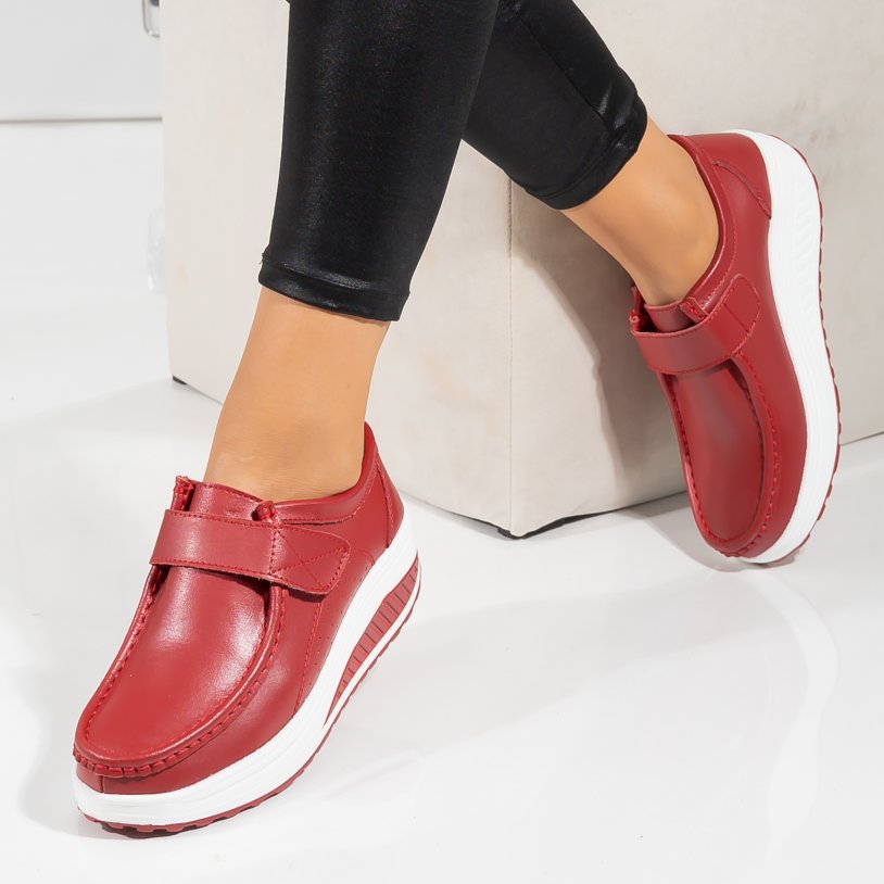 Pantofi Piele Naturala Relly3 Red